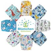 Pocket bottoni in suède- Blumchen - Colore : onde