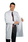 Camice Slim Medicale In Cotone Uomo Bianco Con Tasca Interna - M