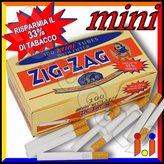 Zig Zag Mini Tubetti Corti con Filtro - Box da 100 Sigarette Vuote