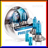 Philips Blue Vision Ultra Effetto Xenon - Kit 2 Lampadine H7 + 2 W5W