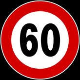 Segnale disco d.60 limite di velocita' 60km/h