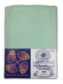 LENZUOLO CON ANGOLI IN FLANELLA VERDINO Fior di Flanella © TUTTE LE MISURE - Misura : 1 PIAZZA