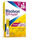 Bisolvon Duo Pocket - Sciroppo calmante della tosse e lenitivo per mal di gola - Nuova formula - 12 Bustine