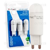 V-Tac VT-1846 Lampadina LED G9 2W Bulb - Blister 3 pz - Colore : Bianco Naturale