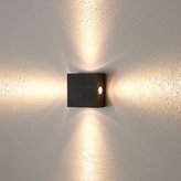 Faro da parete, applique LED bianco caldo, 4W, colore grafite, uso esterno