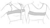 ORIONE - Fascia 9001 - Fascia per posizionamento protesi e reggiseno post-operatorio - Colore : Bianco, Taglia : L