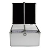 MediaRange DJ Case porta CD e DVD per 300 Dischi, VALIGIA Silver con bustine sospese - BOX76