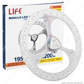 Life Modulo LED Circolina con Magnete Ø228mm 24W per Plafoniere - mod. 39.942424C / 39.942424N  - Colore : Bianco Naturale