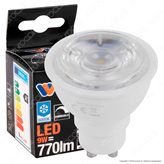 Wiva Lampadina LED GU10 9W Faretto Spotlight 38° Dimmerabile - mod. 12100422 / 12100423 / 12100424 - Colore : Bianco Caldo
