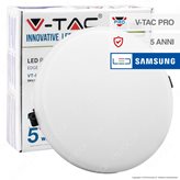 V-Tac PRO VT-620RD Pannello LED Rotondo 20W SMD da Incasso con Driver con Chip Samsung - SKU 614 / 615 / 616 - Colore : Bianco Freddo