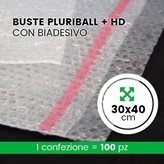 Buste Pluriball + HD 100 pezzi 30x40 cm con biadesivo