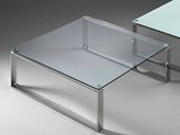 Tavolino da salotto in vetro Stain - Dimensioni : L 120 P 60 H 30 cm, Colore : Trasparente