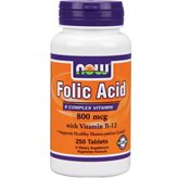 NOW FOODS Folic Acid B Complex Vitamin 250 tablets - acido folico