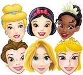 Principesse Disney Confezione 6 maschere sagomate Principesse Disney