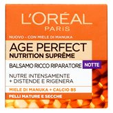 L'Oréal Paris Age Perfect Nutrition Supreme Balsamo Viso Riparatore Notte con Miele di Manuka e Calcium B5