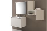 composizione personalizzabile - Pixel - mobile cm 85 x 50, lavabo e specchio con faretto