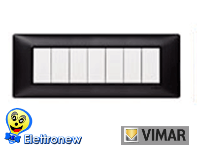 Vimar Plana placca 7 moduli colore nero 14657.05