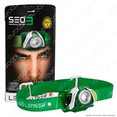 Ledlenser Seo 3 Torcia LED Headlight Multifunzione Colore Verde - Torcia Frontale