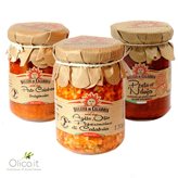 Delizie di Calabria Sauces: Pesto Calabrese and Garlic Oil and Calabrian Chilli Pepper sauce 130 gr x 2