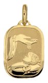 Medaglia Ciondolo da Battesimo Oro Giallo 803321712074