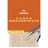 Carta opaca millimetrata Canson - A4 - 80 g/mq - 10 fogli - 200005812