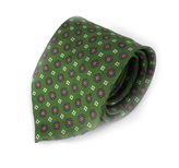 Cravatta sfoderata disegno verde seta Finamore 1925