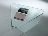 Tavolino da salotto in vetro curvato Tripod