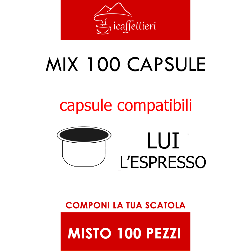 I Caffettieri Misto 100 capsule compatibili con Lui L’Espresso®