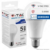 V-Tac PRO VT-233 Lampadina LED E27 20W Bulb A80 Chip Samsung - SKU 237 / 238 / 239 - Colore : Bianco Caldo