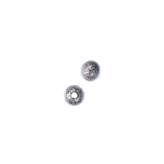 Distanziatore pallina diamantata da 6mm color Platino - 10 pz.