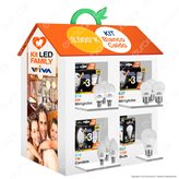 Wiva Kit LED Family - Confezione 10 Lampadine E14 e E27 da 5W a 12W - Colore : Bianco Freddo