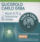 Carlo Erba Glicerolo 6,75g Trattamento Stitichezza Adulti 6 Microclismi