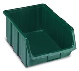 Contenitore porta minuterie in plastica impilabili 33,3x50,5x18,7 - colore : verde, Quantità : 4