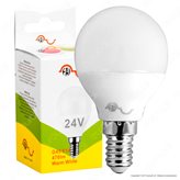 FAI Lampadina LED E14 5W MiniGlobo P45 24V AC / DC - Colore : Bianco Caldo