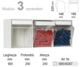 Unibox Cassettiera 3 cassetti trasparenti Basculanti in Plastica Porta minuteria