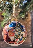 maremmaGatta Palla di Natale in ceramica artistica artigianale Ø 7cm