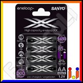 Sanyo Eneloop XX 2400mah Pile Ricaricabili Stilo AA - Blister 4 Batterie
