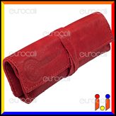 Il Morello Large Astuccio in Vera Pelle Color Rosso 2 fatto a Mano Portatabacco e Cartine ML213