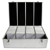MediaRange valigia per 1000 dischi, alluminio-silver, DJ Case con bustine sospese - box78