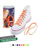 Lacci elastici autobloccanti per scarpe - Colore : BIANCO- Taglia : Unica