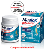 Sanofi Maalox RefluRAPID Senza Glutine Senza Lattosio Dispositivo Medico 40 Compresse Masticabili