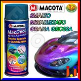 Vernice Spray Macota Mac DecÃ² - Colori Metallizzati Grana Grossa - Tinta : Grigio Metallizzato Grana Grossa