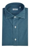 Camicia dress slim fit Chambray Denim medium blue Milano Finamore 1925 - Size : 41