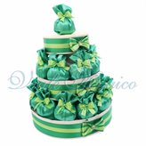 Torta 25 Sacchetti in raso Verde smeraldo - ARTICOLO : Sacchetti Aggiuntivi