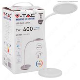 V-Tac VT-7507 Lampada LED da Tavolo 7W Orientabile Dimmerabile Colore Bianco - SKU 8673