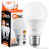 Qtech Lampadina LED E27 8W Bulb A60 - Colore : Bianco Caldo