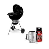 Barbecue a Carbone Weber Master-Touch GBS E-5750 Nero + Set Ciminiera D’Accensione Rapidfire Weber - 17631