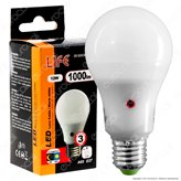 Life Serie GF Lampadina LED E27 12W Bulb A65 con Sensore Crepuscolare - Colore : Bianco Freddo