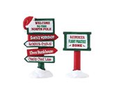 Lemax north pole signs, set of 2
