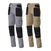 Pantaloni da lavoro ISSA LINE Stretch 8730 Multitasche Elasticizzati con Tasche Laterali - Colore : Grigio- Taglia : XL